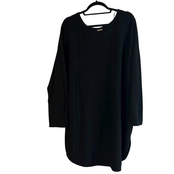 Michael Kors Black Pullover Sweater Zip Sides Goth Punk Witchy Slouchy 2X - Picture 5 of 7